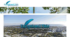 Desktop Screenshot of exceptionaltitle.net